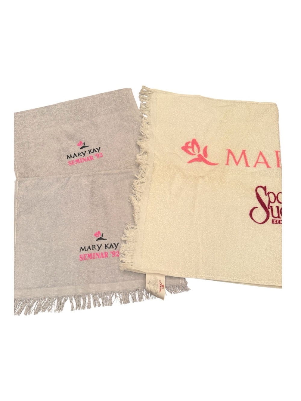 Vintage Mary Kay Seminar Towels 1990's Spotlight on Success 1990 1992